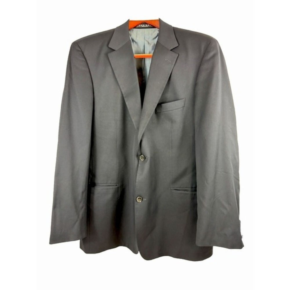 HUGO BOSS Pasolini Movie Mens Blazer Made in USA Wool Suit Jacket Black SIZE 46L